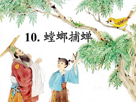 螳螂捕蝉的下一句