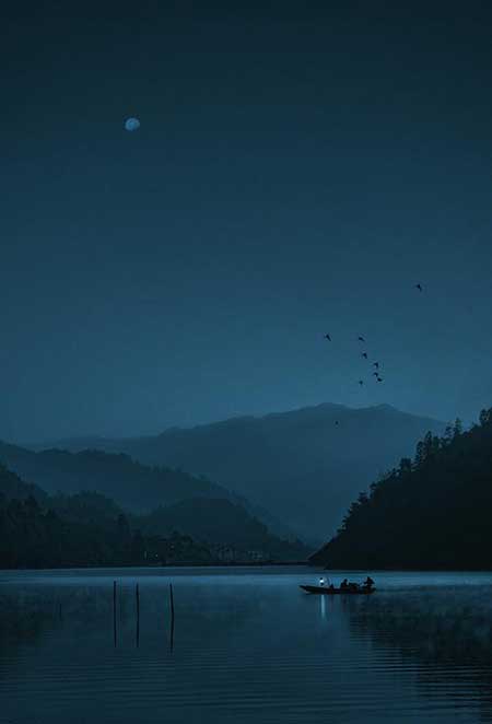 渔舟唱晚下一句